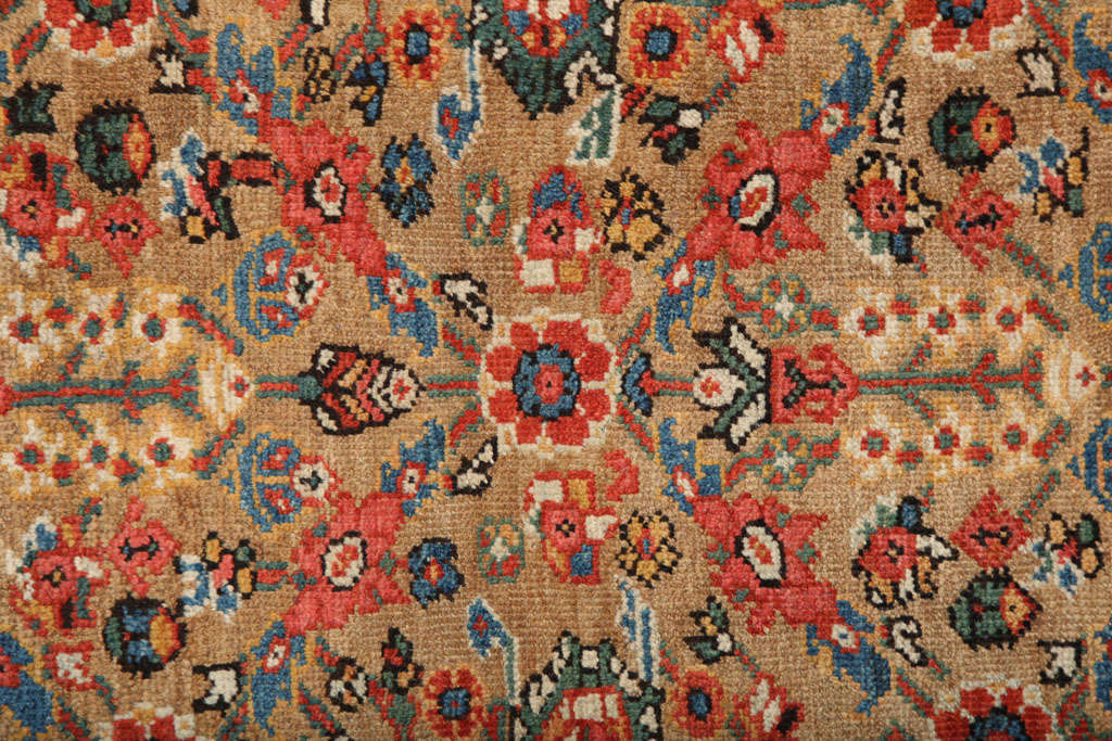Handgeknüpfter antiker 1880er Jahre Wolle Persisch Sultanabad Teppich, Rot und Creme, 9' x 12' im Angebot 2