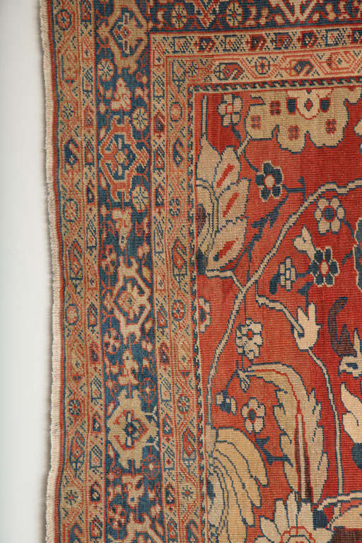 Antiker persischer Sultanabad-Teppich aus den 1870er Jahren, Wolle, 8' x 10' (19. Jahrhundert) im Angebot