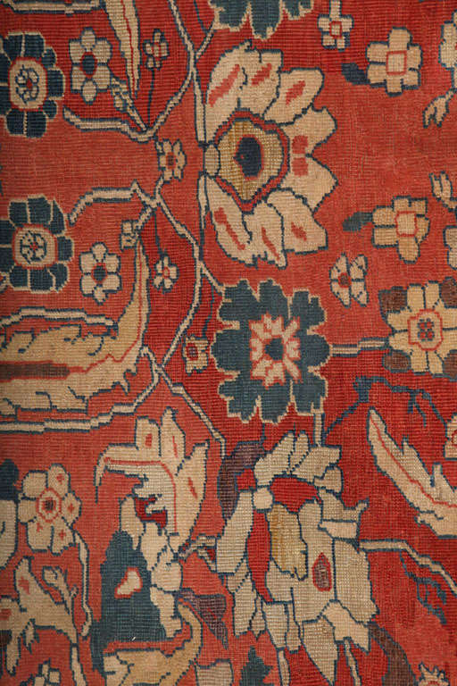 Antiker persischer Sultanabad-Teppich aus den 1870er Jahren, Wolle, 8' x 10' im Angebot 1