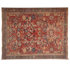 Antique 1870s Persian Sultanabad Rug, 8x10