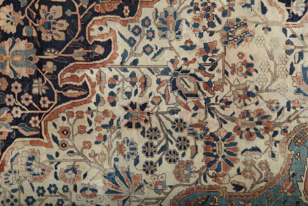 Persian Kashan Mohtasham Carpet, circa 1870 For Sale at 1stdibs