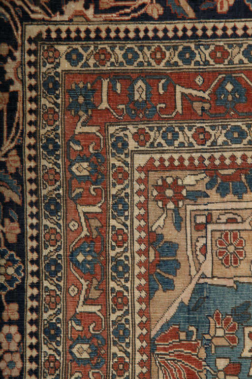 Persian Kashan Mohtasham Carpet, circa 1870 For Sale at 1stdibs