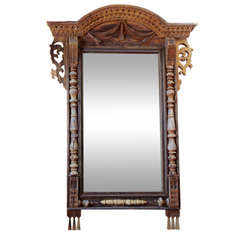 Antique Large Early Grand Architectural Mirror, 1800s
