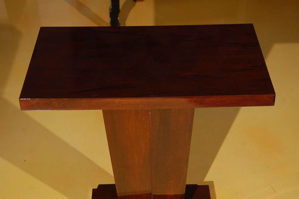 Hungarian Art Deco Tapered Base Occasional Table