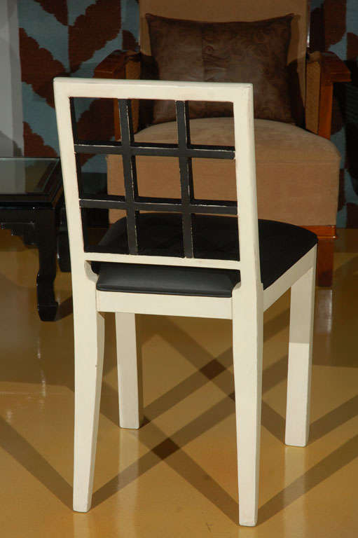 Hungarian Modern Black and White Chair For Sale 1