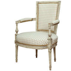 A Louis XVI Painted Fauteuil