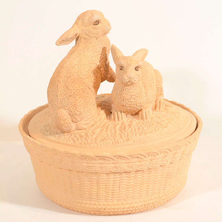  Game Pie Dish with Rabbits 1