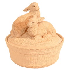 Game Pie Dish with Rabbits