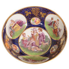 Antique Porcelain Bowl with Adam Buck Prints of Children 6