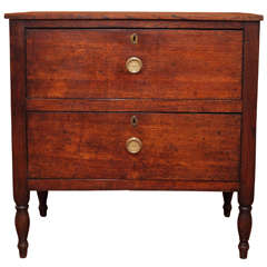 19c. Federal Style Two Drawer Chest of Drawers