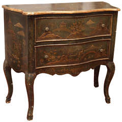 Chinoiserie Painted Two Drawer Commode