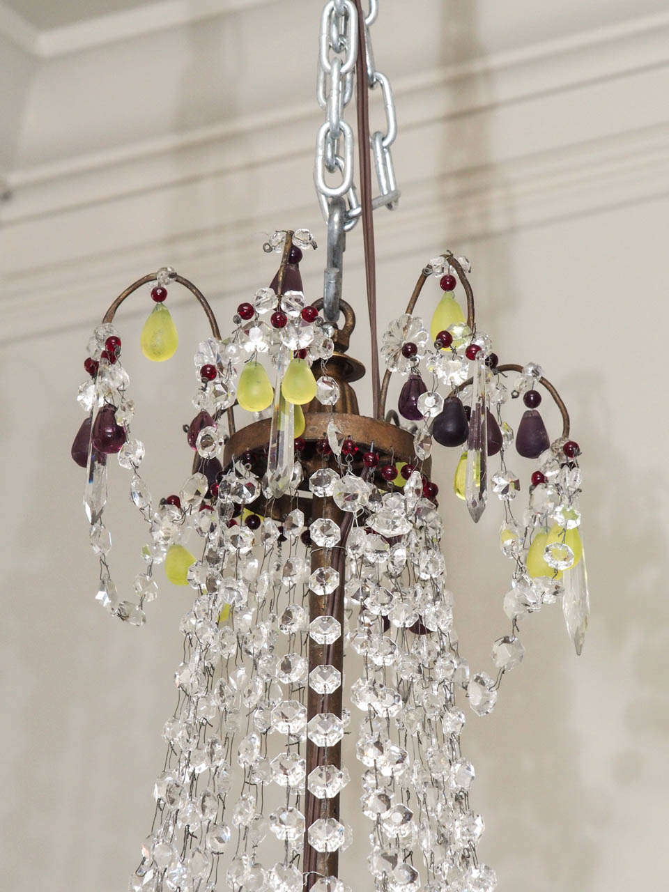 Large Six Light Italian Chandelier In Excellent Condition In New Orleans, LA