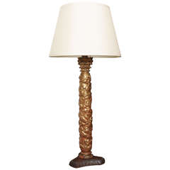 17c. Gilded Column as a Lamp