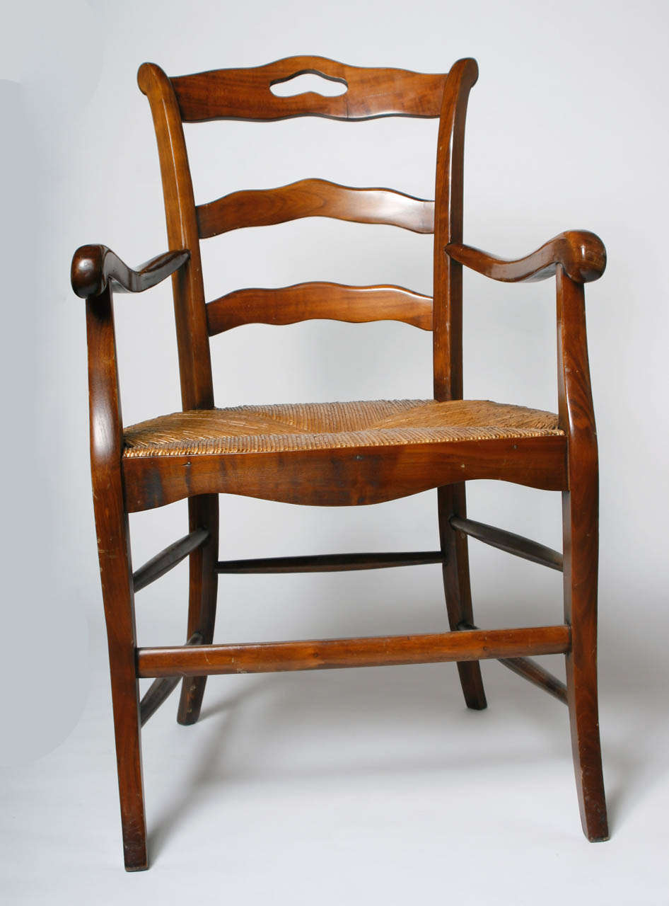 French Rush-Seat Chairs