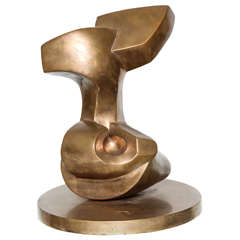 Padovano Bronze Abstracted Figural Sculpture
