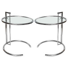 Eileen Grey Adjustable Circular Side Tables