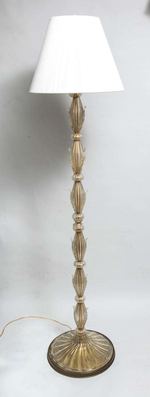 Barovier Murano Glass Stemmed Torchiere