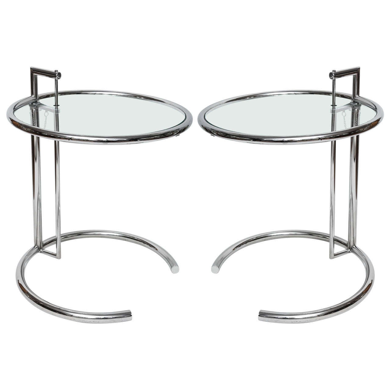 Eileen Grey Adjustable Circular Side Tables at 1stdibs