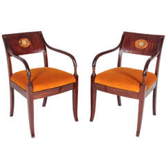 A Pair of Danish Empire Armchairs