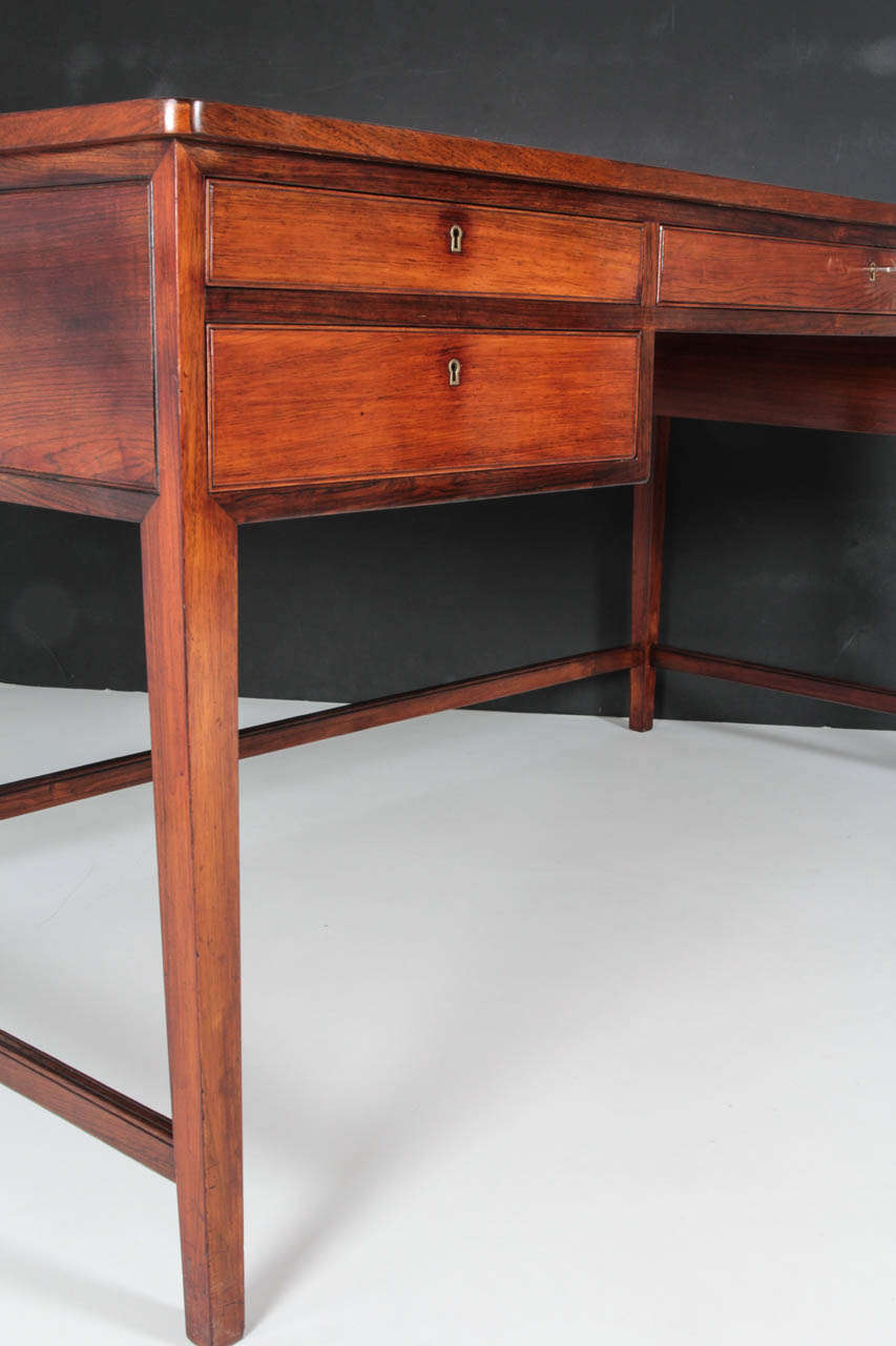 Danish Rosewood Writing Desk In Good Condition In New York, NY