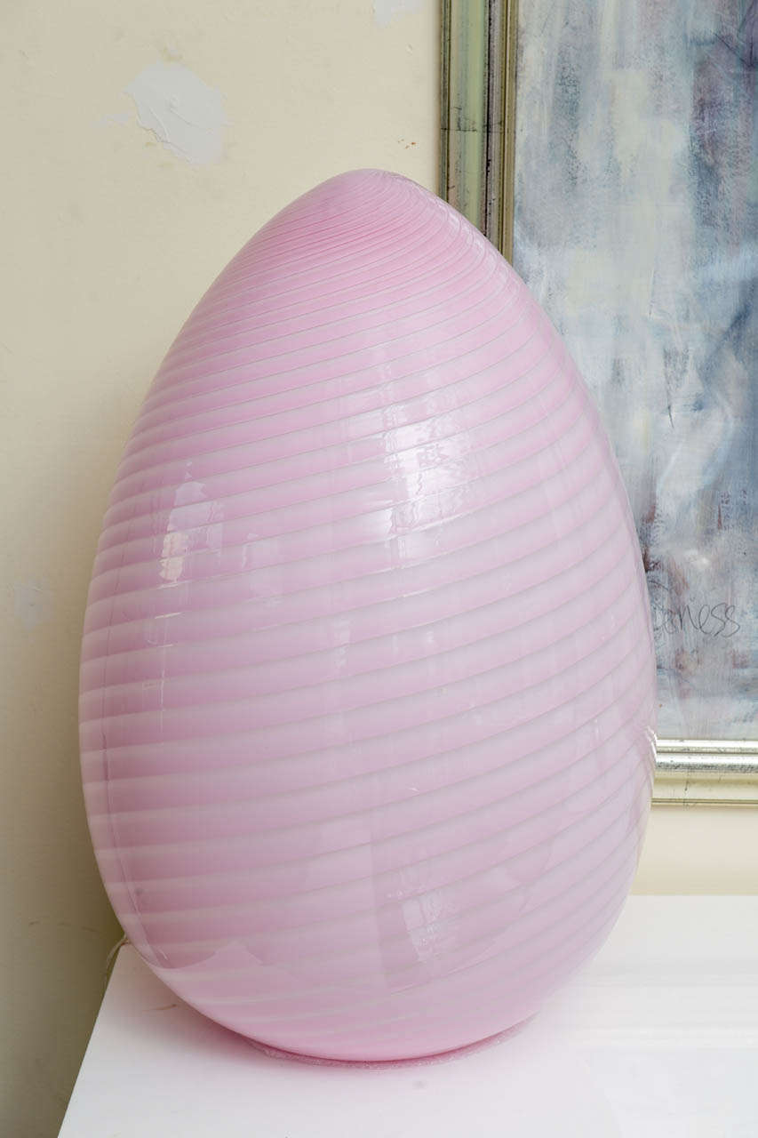 Enormous Egg Shaped Murano Lamp at 1stDibs
