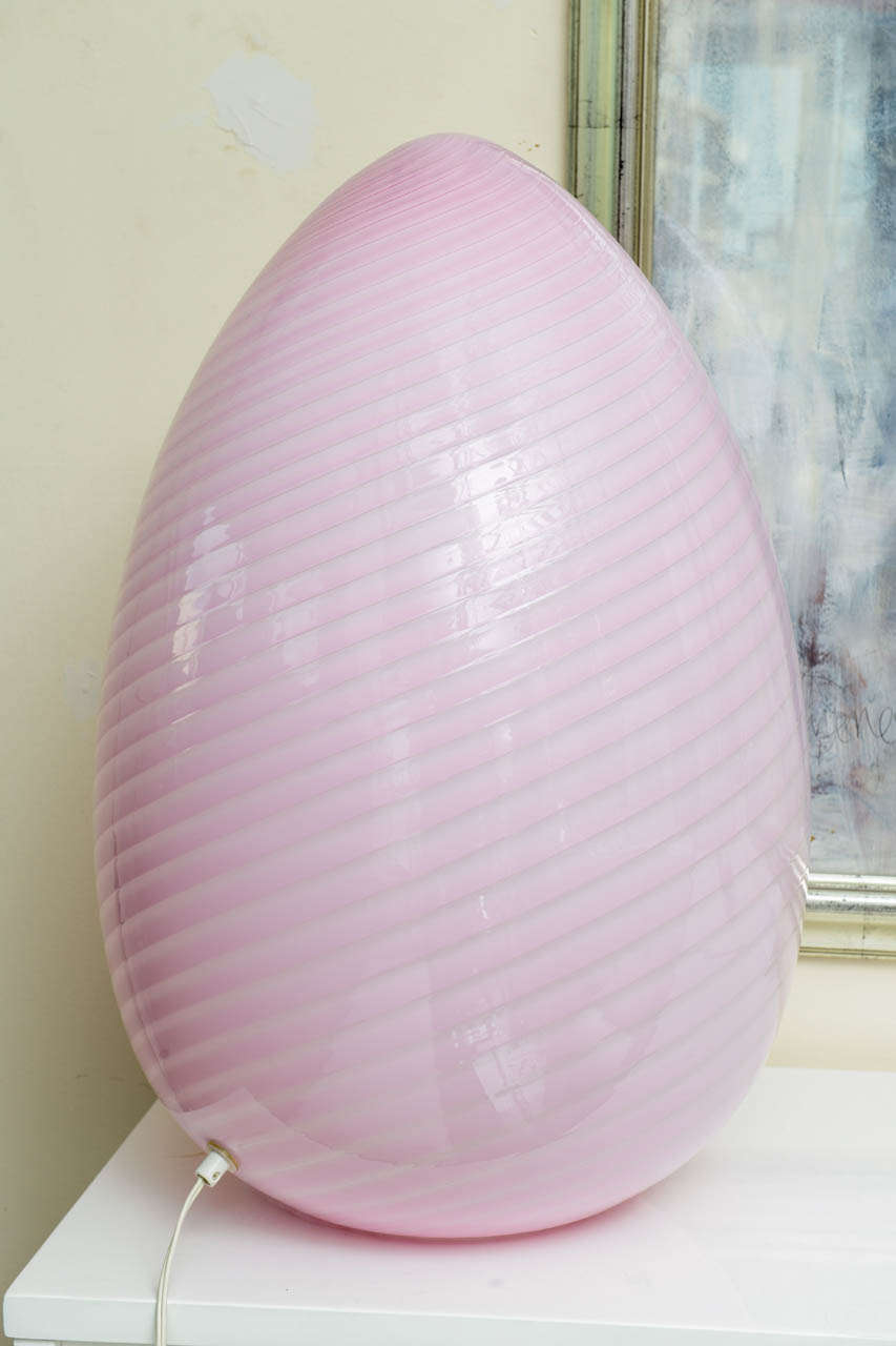 Enormous Egg Shaped Murano Lamp at 1stDibs
