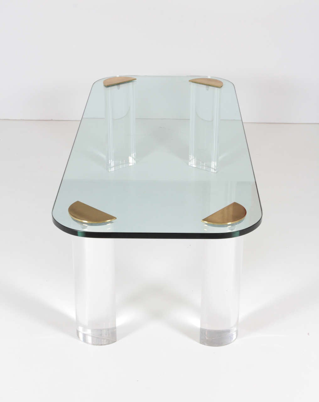 Lucite and Glass Cocktail Table In Excellent Condition For Sale In New York, NY