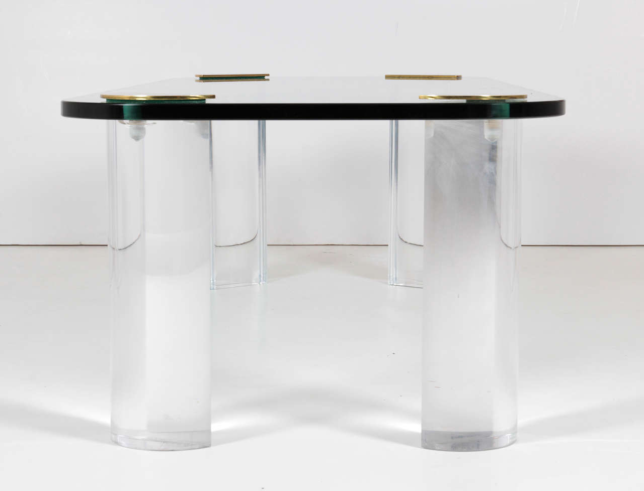 Lucite and Glass Cocktail Table For Sale 1