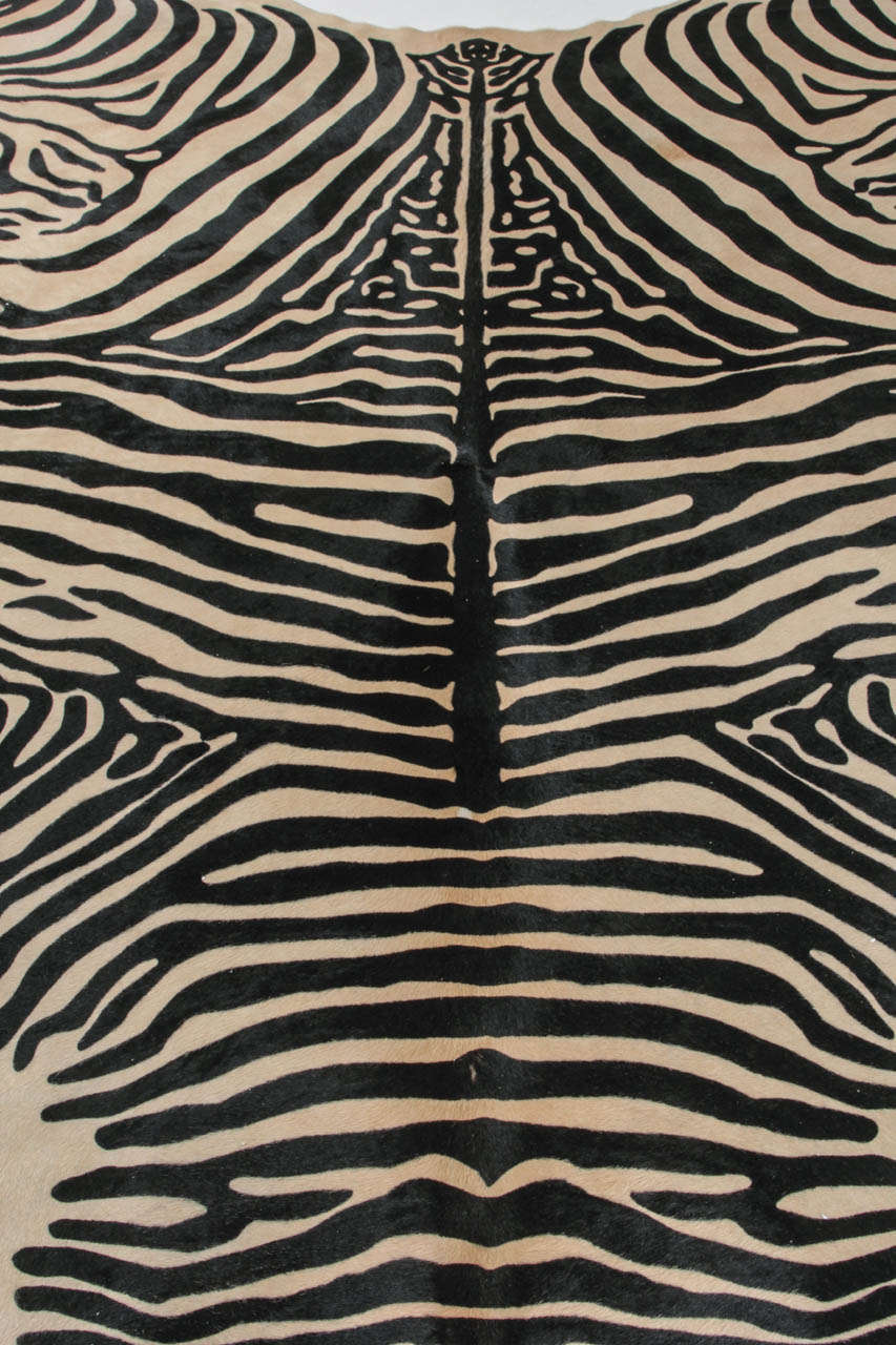 20th Century Zebra Printed Brazilian Cowhide