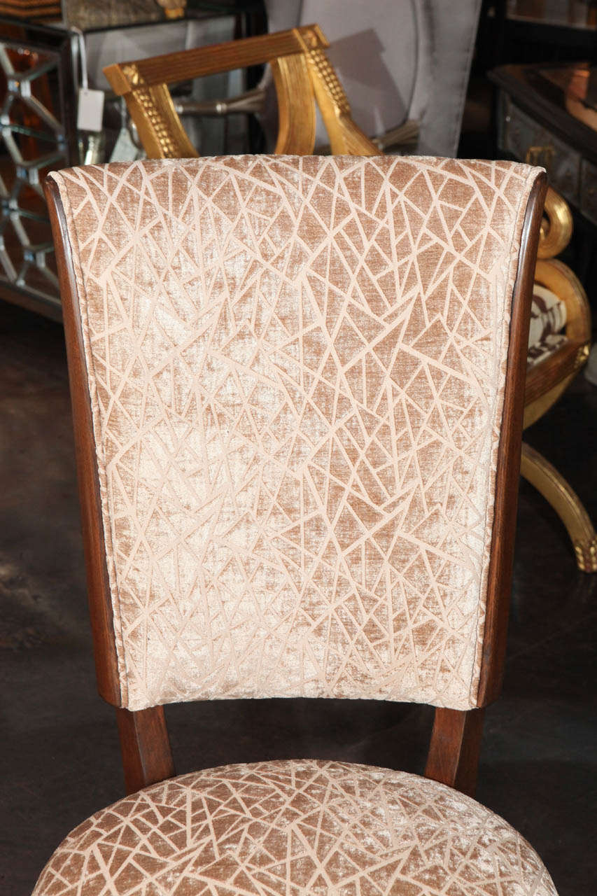 Expressive Set of 8 French Art Deco Chairs For Sale at 1stDibs