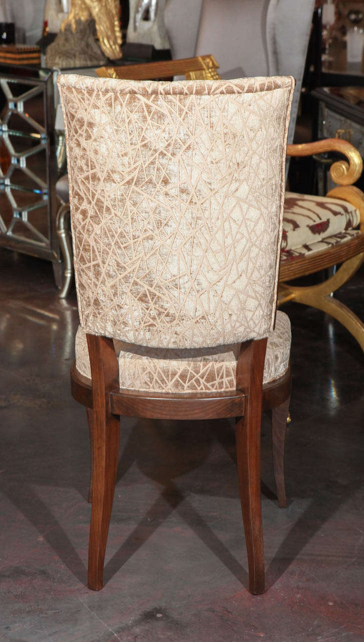 Expressive Set of 8 French Art Deco Chairs For Sale at 1stDibs