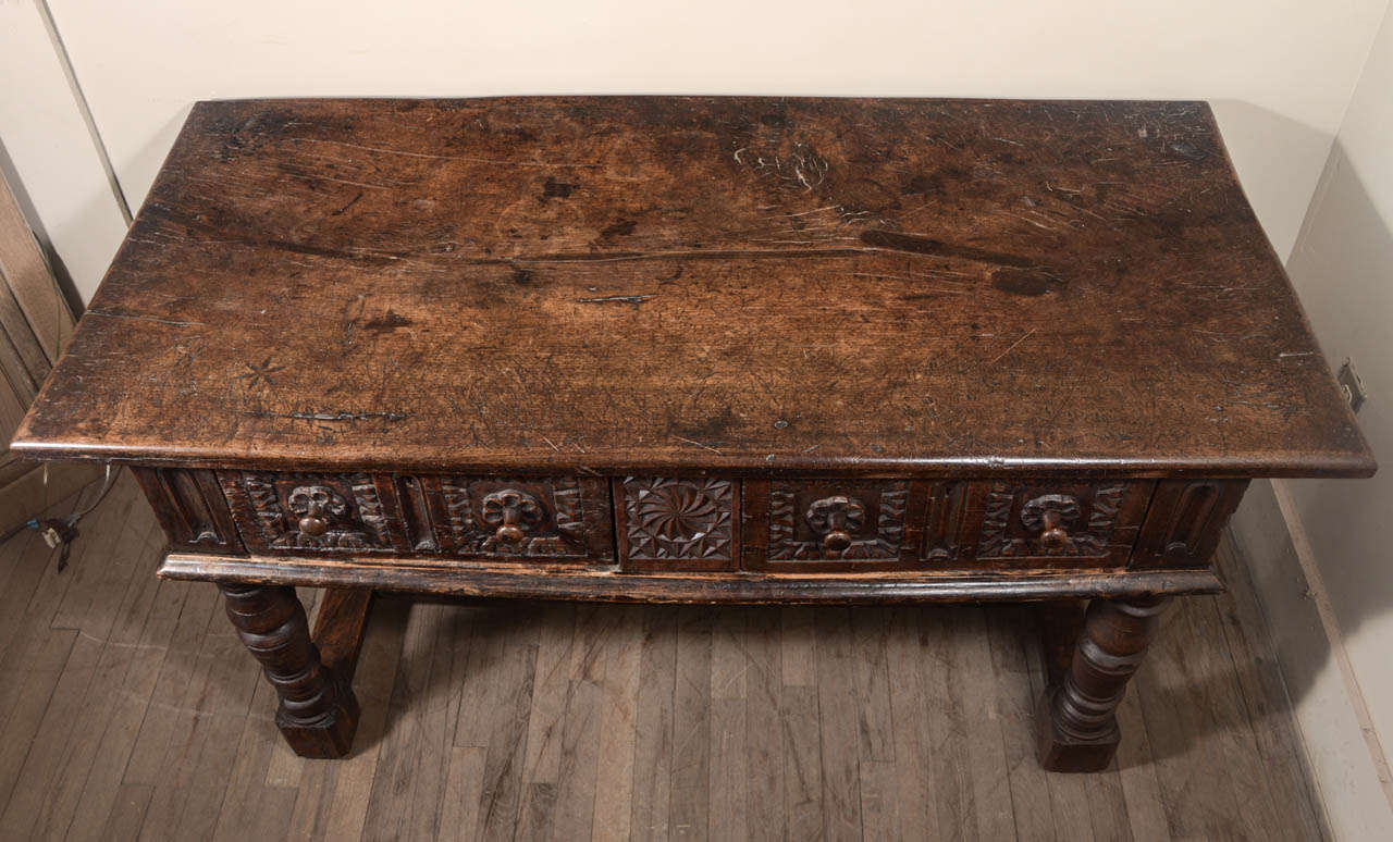 Early 18th Century Carved Walnut Table 2