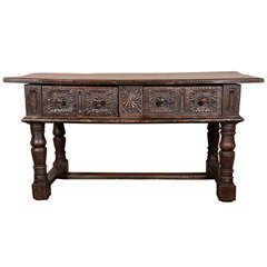 Early 18th Century Carved Walnut Table
