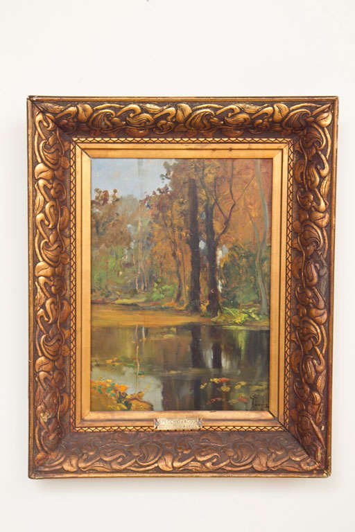 Oil Painting 19th Century Landscape by G.A. Levis