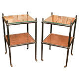 Pair of Black Wicker Side Tables Pair of Black Wicker Side Tables