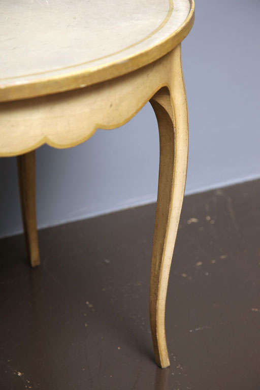 French Small Round Side Table