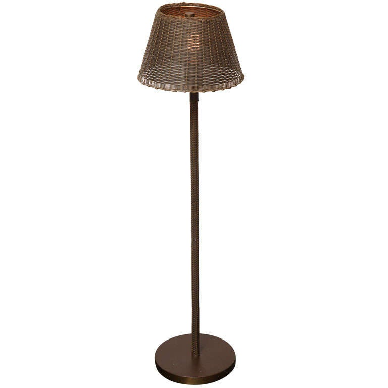 Woven Brass Floor Lamp by Peter Hansen at 1stdibs