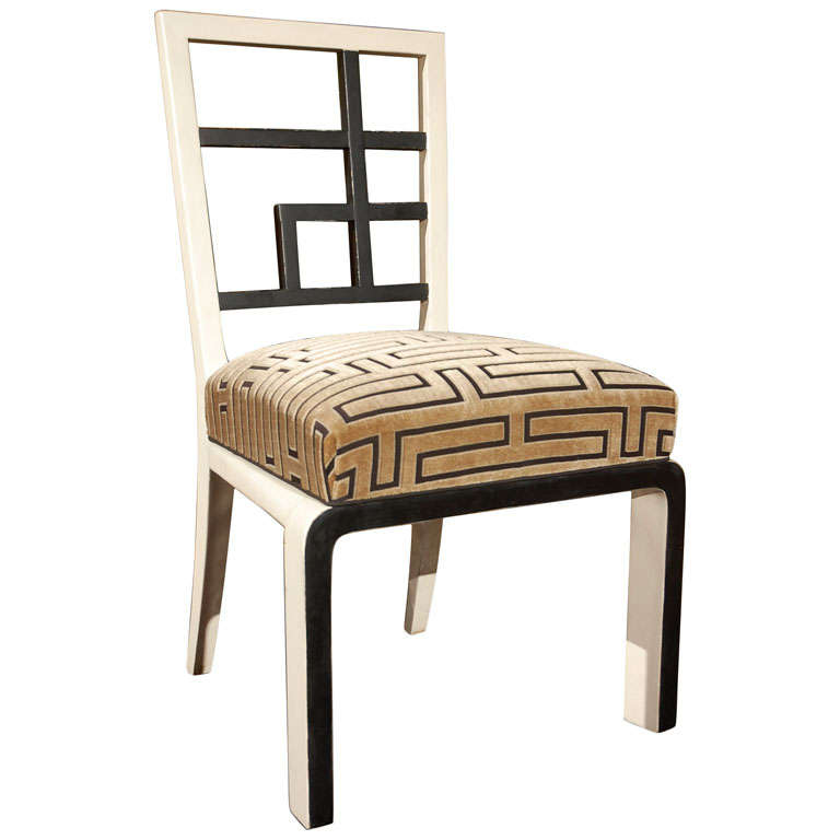 Black and White Modernist Occasional Chair by L. Kozma For Sale