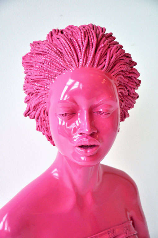 American Pink Resin Afrodite Bust