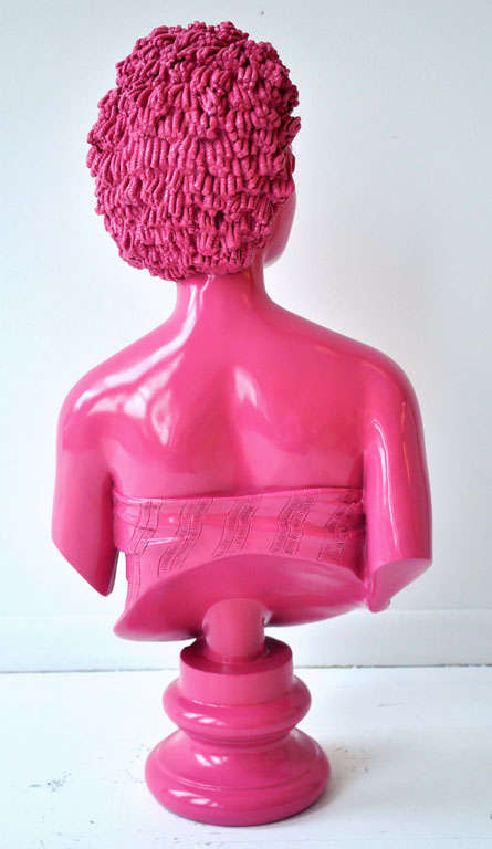 Contemporary Pink Resin Afrodite Bust