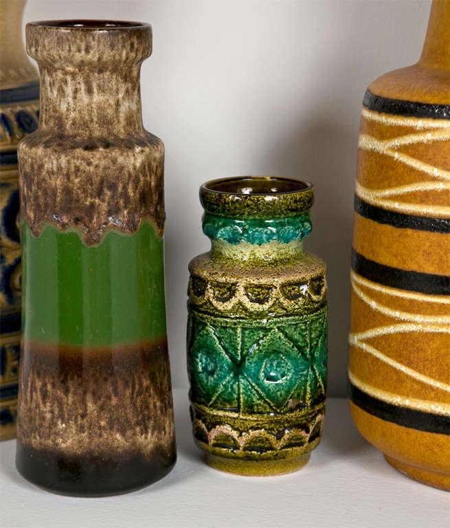 Collection Of West German Pottery Vases For Sale at 1stDibs