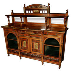 A superb Walnut and Thuya Display Sideboard by Gillows of Lancaster