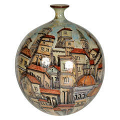 A large Ceramic Vase by Carlo Marelli.