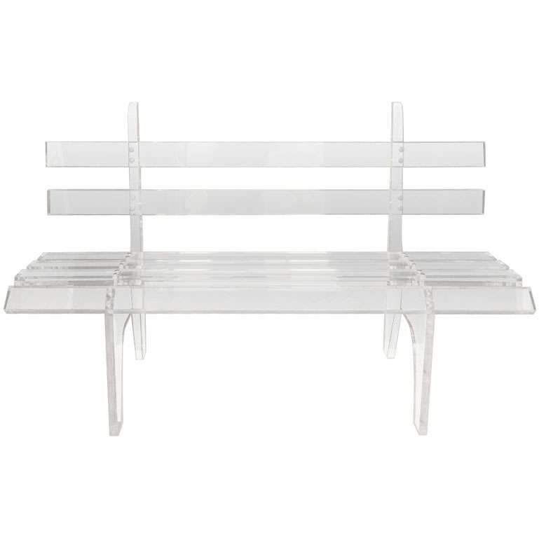 Lucite Park Bench