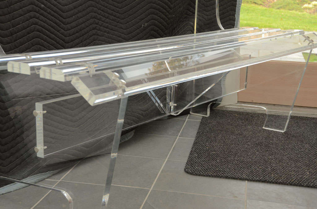 Mid-20th Century Lucite Bench