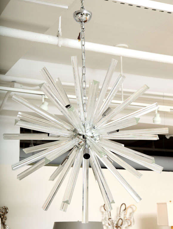 starburst chandelier silver