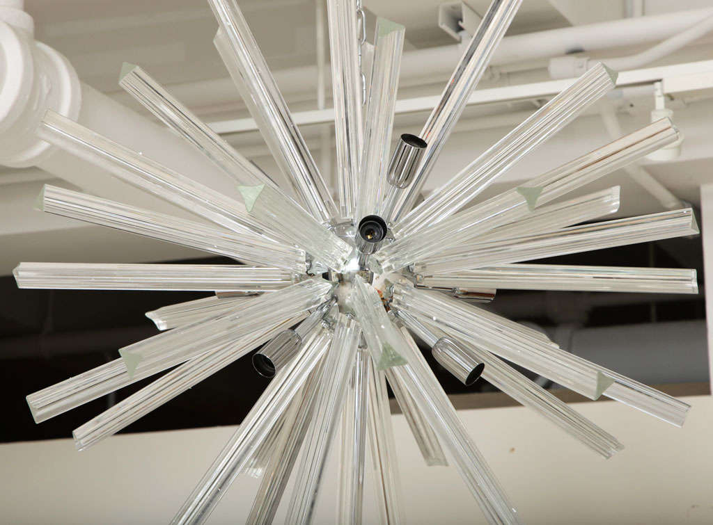 Mid-Century Modern Italian Murano Glass Sputnik or Starburst Chandelier