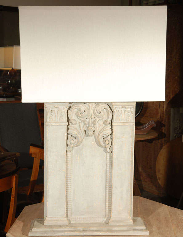 Pair of Carved Panels as Table Lamps, Circa 1880