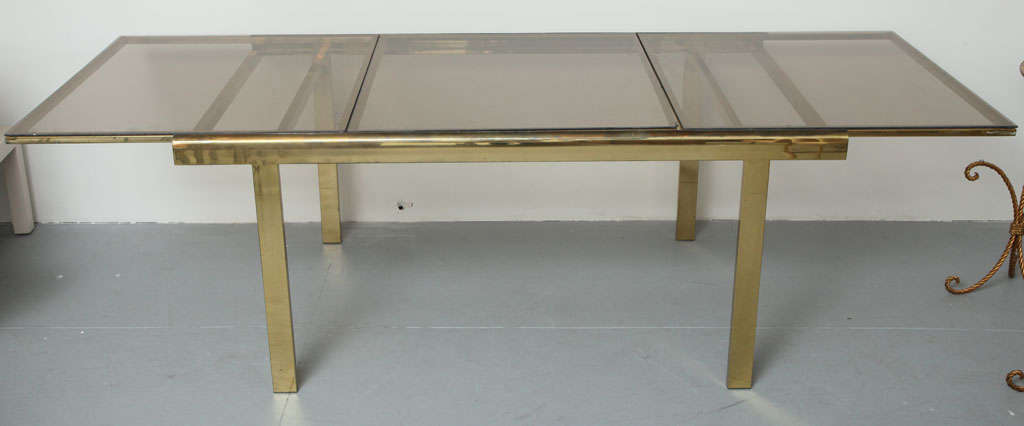 Brass Extending Dining Table by DIA In Good Condition In New York, NY