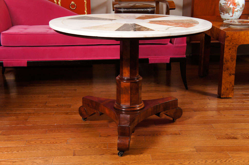 English William IV Mahogany Center Hall Table